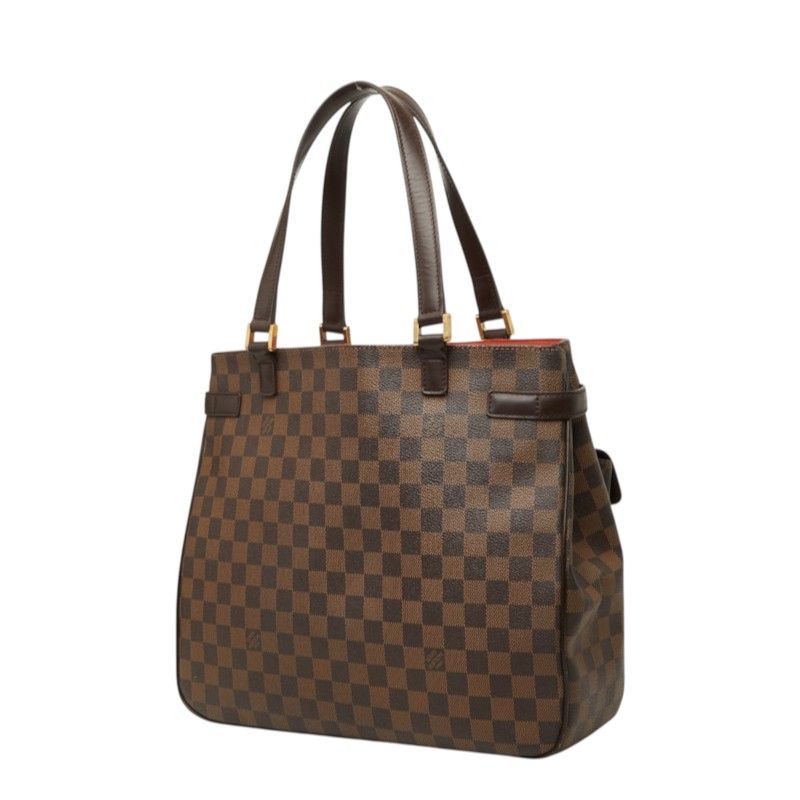 Louis Vuitton Damier Uzes Tote Shoulder Bag Brown Leather — view 2