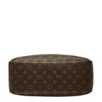 Louis Vuitton Monogram Deauville Handbag Brown Leather — view 3