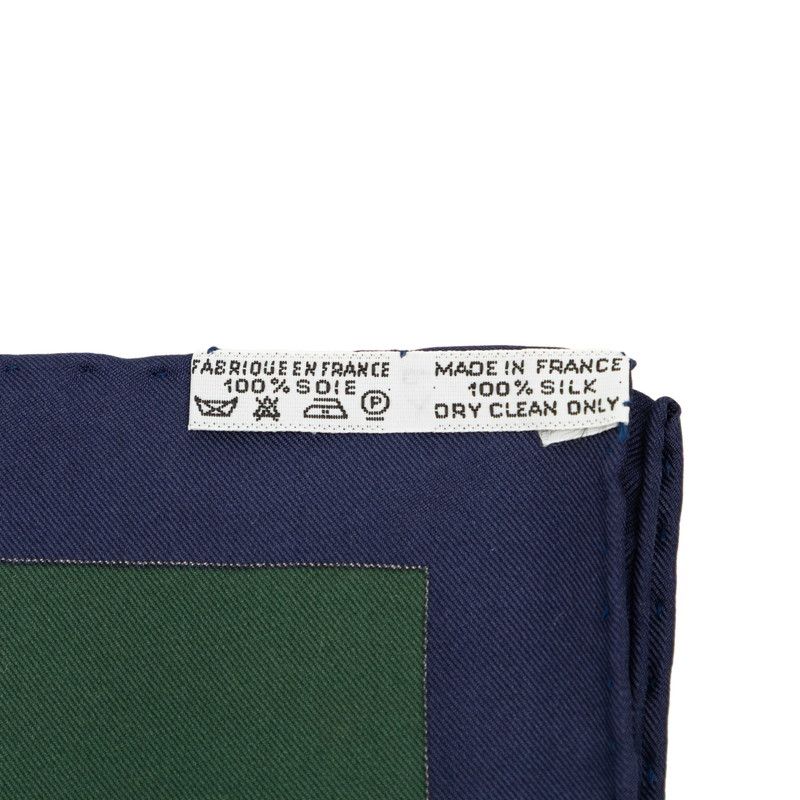 Hermes Carre 90 Kosmima Space Scarf Navy Green Multicolor Silk — view 7