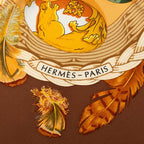 Hermes Carre 90 Couvee D'hermes Eggs Scarf Brown Multicolor Silk — view 4