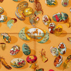 Hermes Carre 90 Couvee D'hermes Eggs Scarf Brown Multicolor Silk — view 2