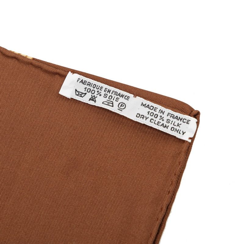 Hermes Carre 90 Couvee D'hermes Eggs Scarf Brown Multicolor Silk — view 7