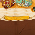 Hermes Carre 90 Couvee D'hermes Eggs Scarf Brown Multicolor Silk — view 6