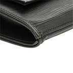 Louis Vuitton Epi Iena Clutch Noir Black Leather — view 5