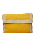 Hermes Tapidocell Clutch Yellow Beige Canvas