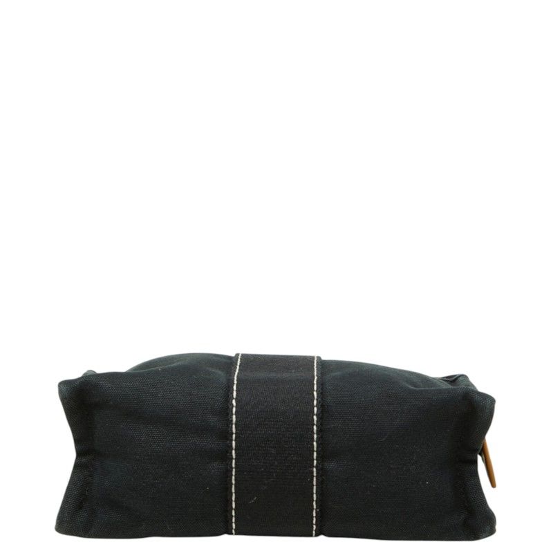 Hermes Deauville Pouch Case Black Cotton — view 3