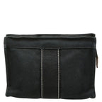 Hermes Deauville Pouch Case Black Cotton