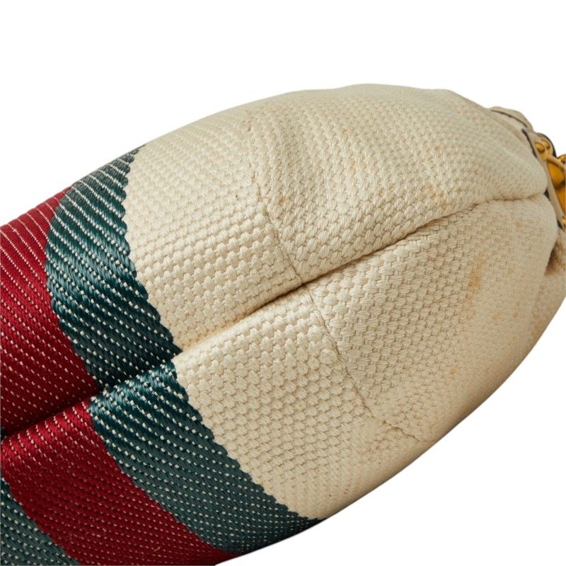 Gucci Sherry Line Tote Shoulder Bag 2-Way Ivory Canvas — view 4