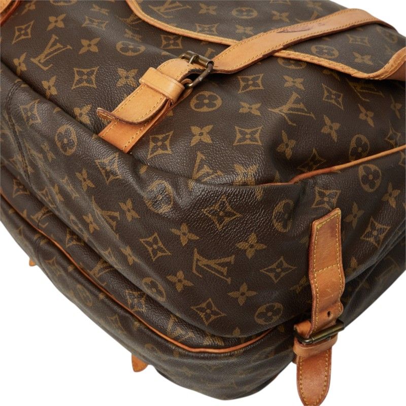 Louis Vuitton Monogram Saumur 35 Crossbody Shoulder Bag Brown Leather — view 4