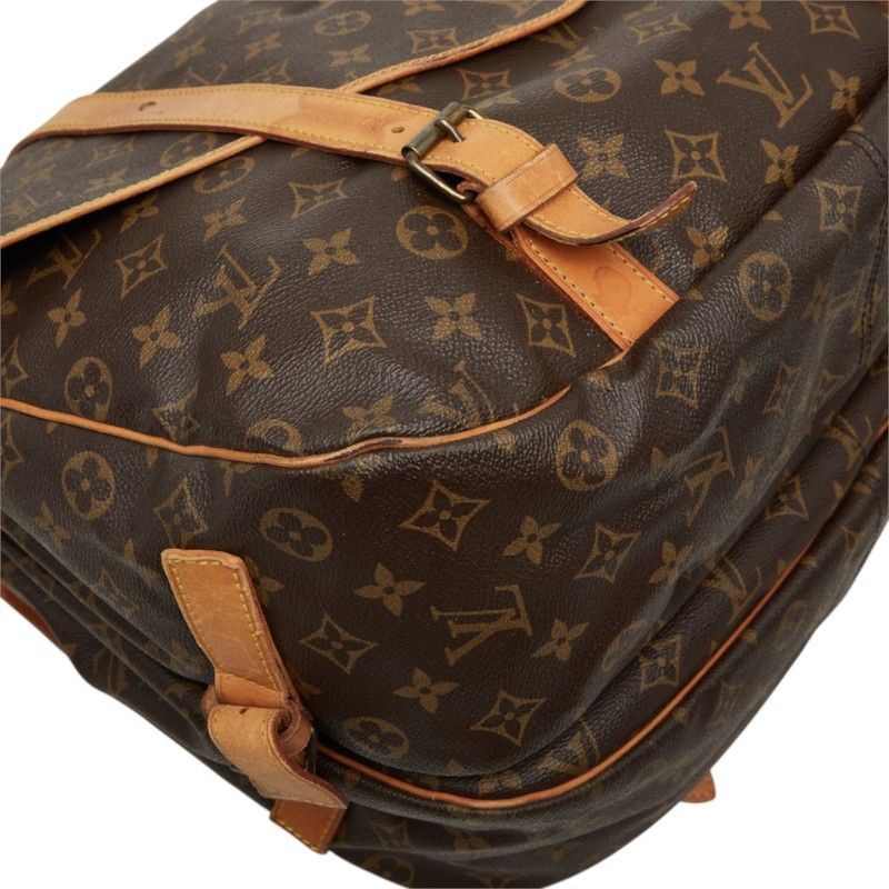 Louis Vuitton Monogram Saumur 35 Crossbody Shoulder Bag Brown Leather — view 5
