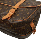 Louis Vuitton Monogram Saumur 35 Crossbody Shoulder Bag Brown Leather — view 6