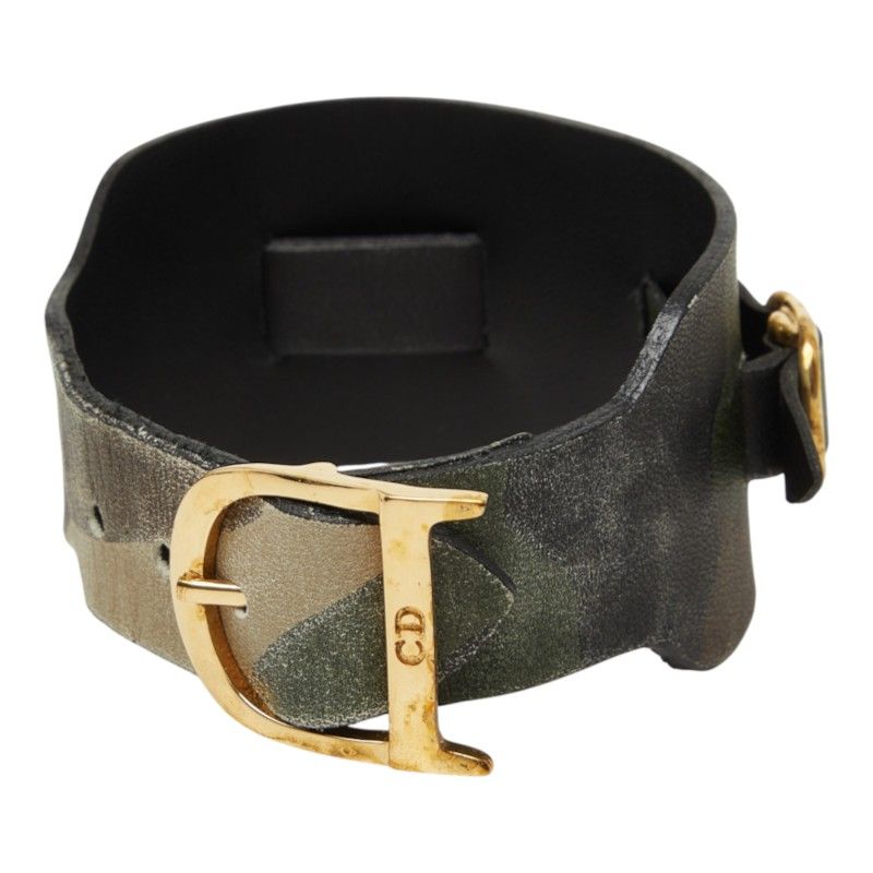 Dior Bracelet Camo Khaki Brown Leather — view 2