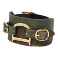 Dior Bracelet Camo Khaki Brown Leather