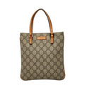 Gucci GG Supreme Handbag Mini Tote Beige Orange Leather