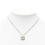 Chanel CC Logo Chain Pendant Stamp Silver Metal Necklace — view 7