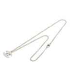 Chanel CC Logo Chain Pendant Stamp Silver Metal Necklace — view 4