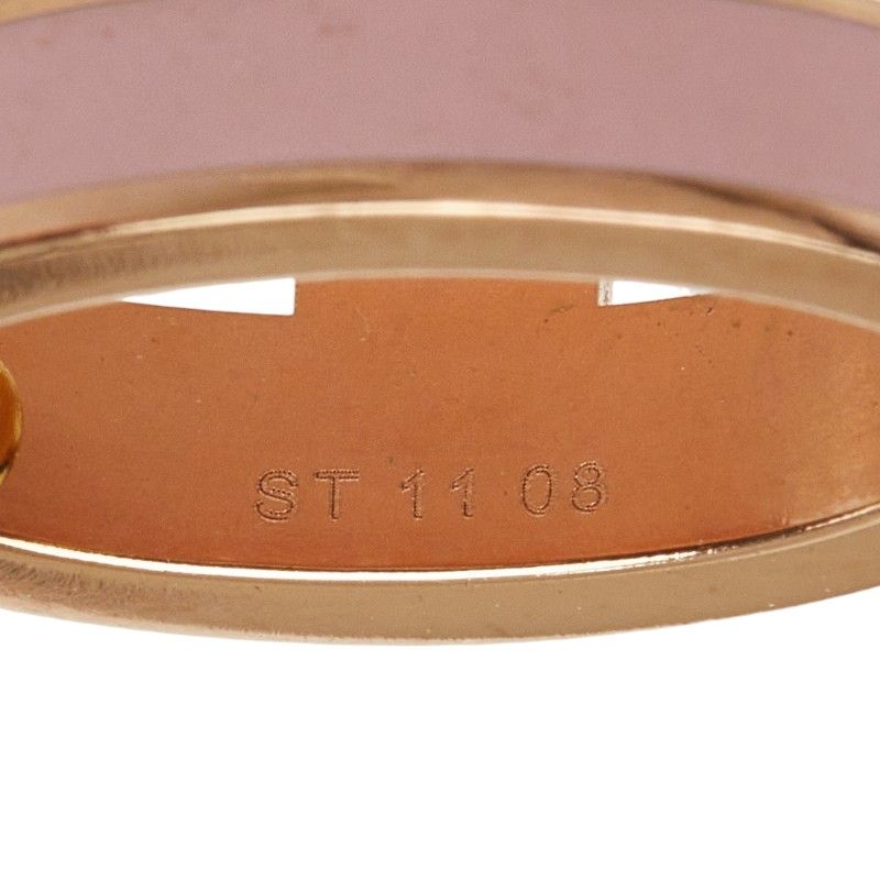 Hermes Pop H Pendant Gold Pink Plated Necklace — view 7