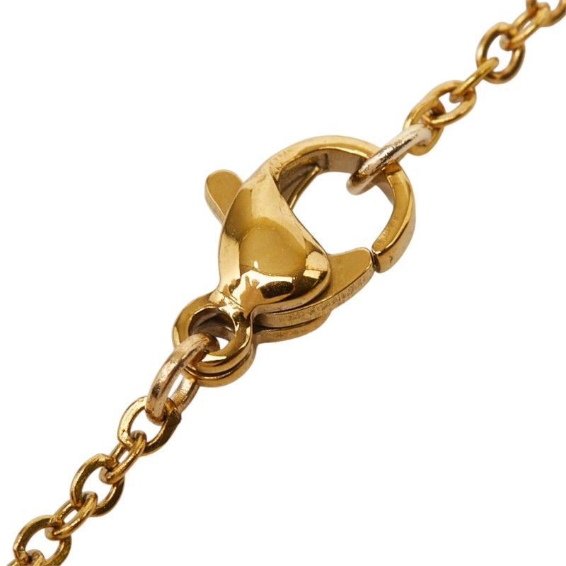 Hermes Pop H Pendant Gold Pink Plated Necklace — view 5