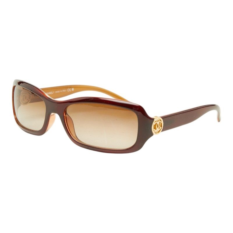 Chanel CC Logo Sunglasses Brown Acetate Eyewear