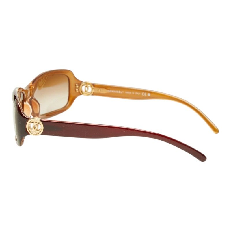Chanel CC Logo Sunglasses Brown Acetate Eyewear — view 2