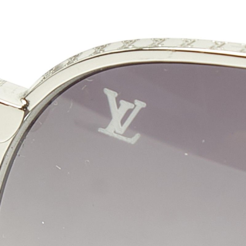 Louis Vuitton Damier Graphite Conspiration GM Gradient Sunglasses Black Silver — view 4