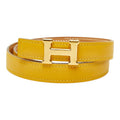 Hermes Constance H Belt Reversible 65 Yellow Brown Courchevel