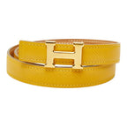 Hermes Constance H Belt Reversible 65 Yellow Brown Courchevel