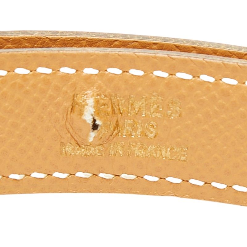 Hermes Constance H Belt Reversible 65 Yellow Brown Courchevel — view 6
