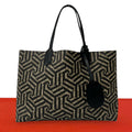 Gucci GG Carre Id Reversible Leather Tote Shoulder Bag Brown