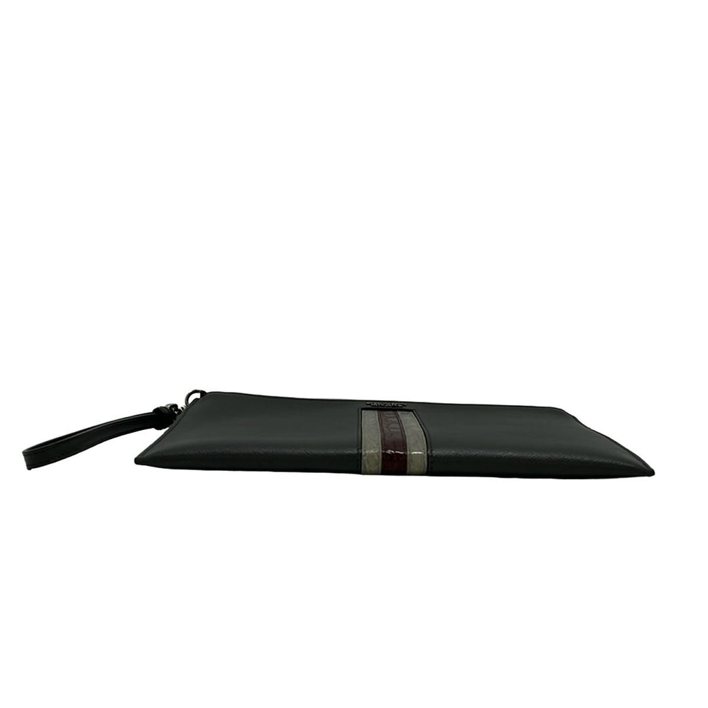 Prada Second Bag Dark Gray Light Bordeaux Leather — view 5