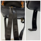 Gucci Bamboo Black Gold Leather Backpack — view 6