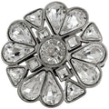 Chanel Brooch CC Logo Silver Plated Rhinestone