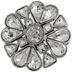 Chanel Brooch CC Logo Silver Plated Rhinestone