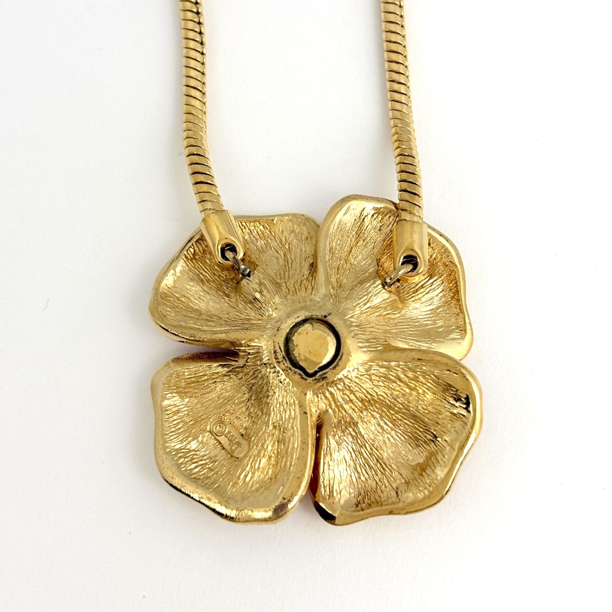 Dior Necklace Flower Motif Gold Plated — view 2