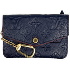 Louis Vuitton Pochette Cles Coin Purse Monogram Empreinte Marine Rouge