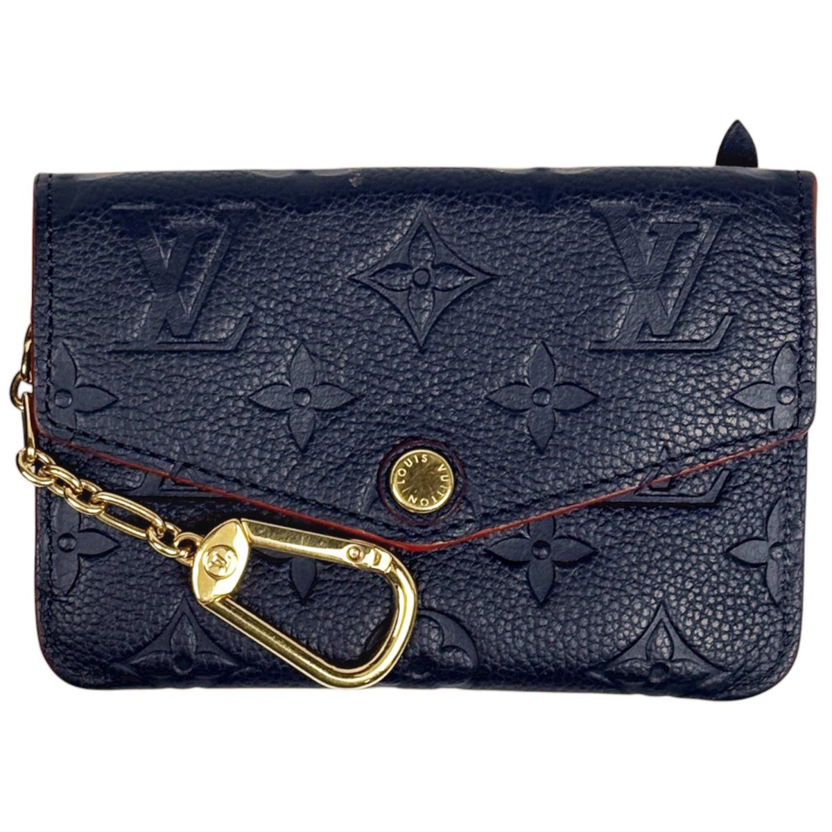 Louis Vuitton Pochette Cles Coin Purse Monogram Empreinte Marine Rouge