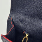 Louis Vuitton Pochette Cles Coin Purse Monogram Empreinte Marine Rouge — view 4