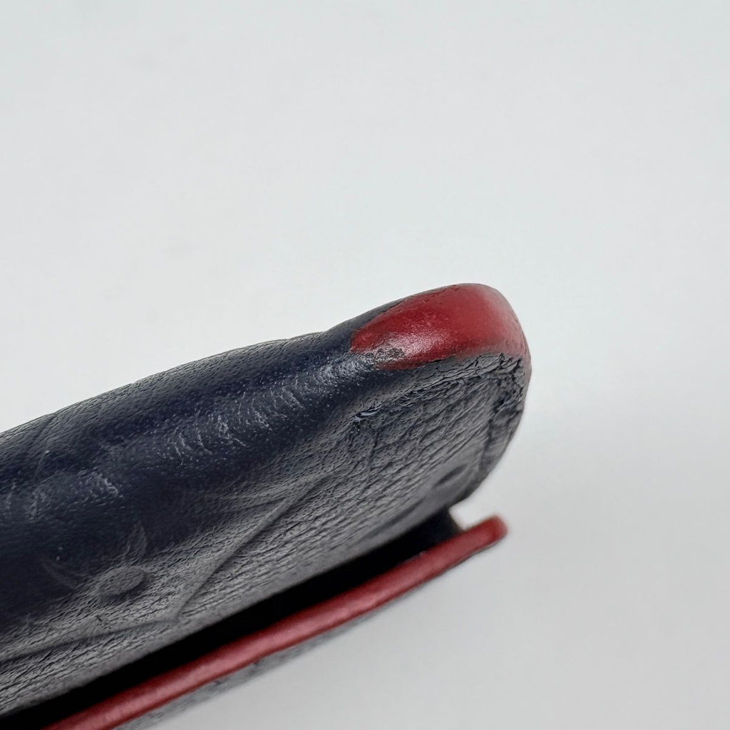 Louis Vuitton Pochette Cles Coin Purse Monogram Empreinte Marine Rouge — view 3