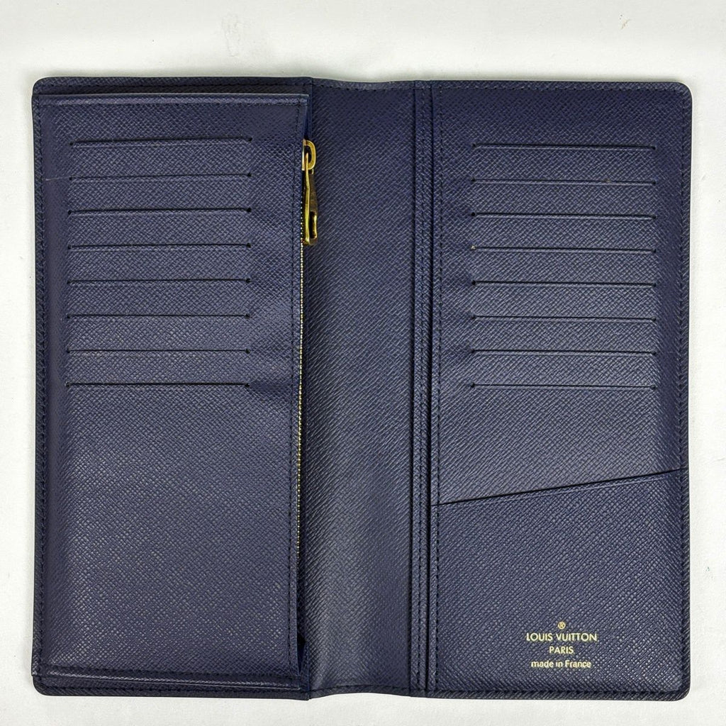Louis Vuitton Portefeuille Brazza NM Wallet Monogram Bleached Navy — view 6