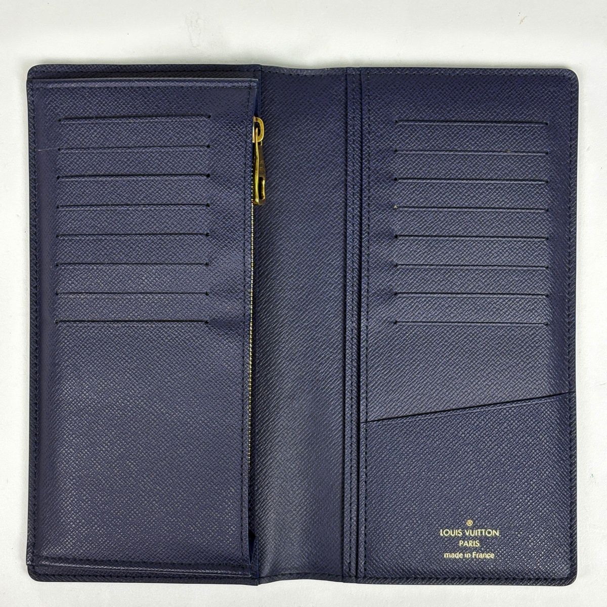 Louis Vuitton Portefeuille Brazza NM Wallet Monogram Bleached Navy — view 6