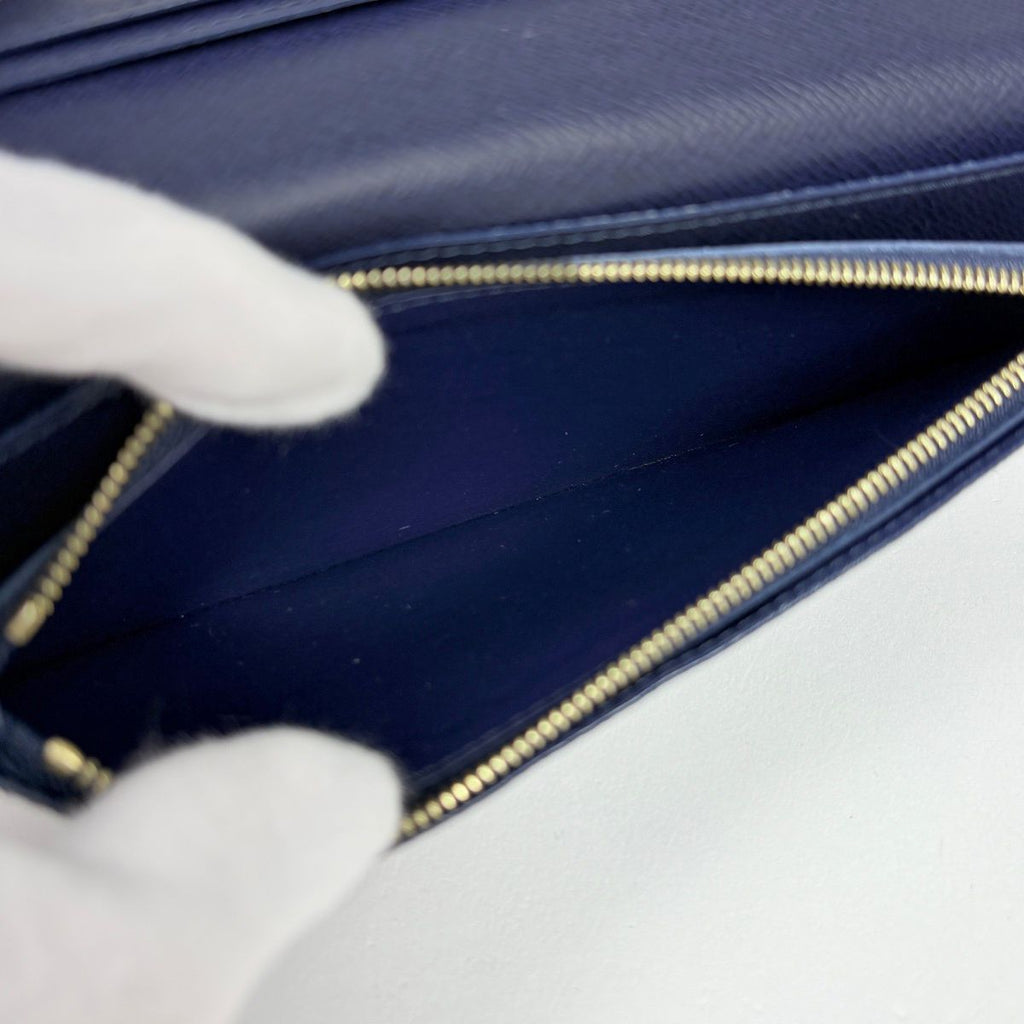 Louis Vuitton Portefeuille Brazza NM Wallet Monogram Bleached Navy — view 5