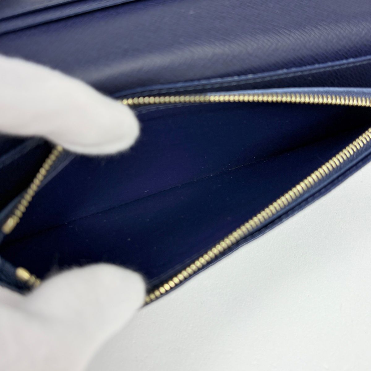 Louis Vuitton Portefeuille Brazza NM Wallet Monogram Bleached Navy — view 5