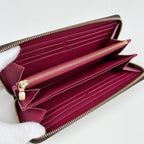 Louis Vuitton Zippy Wallet Round Zip Around Monogram Brown Fuchsia — view 6