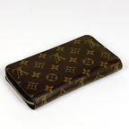 Louis Vuitton Zippy Wallet Round Zip Around Monogram Brown Fuchsia — view 2