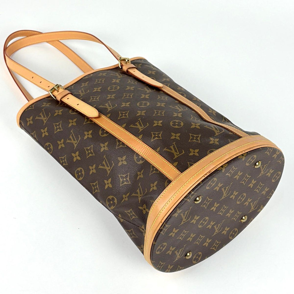 Louis Vuitton Bucket GM Tote Shoulder Bag Shape Monogram Brown — view 2