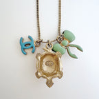 Chanel Necklace CC Logo Ribbon Turtle Motif Gold Plated — view 2