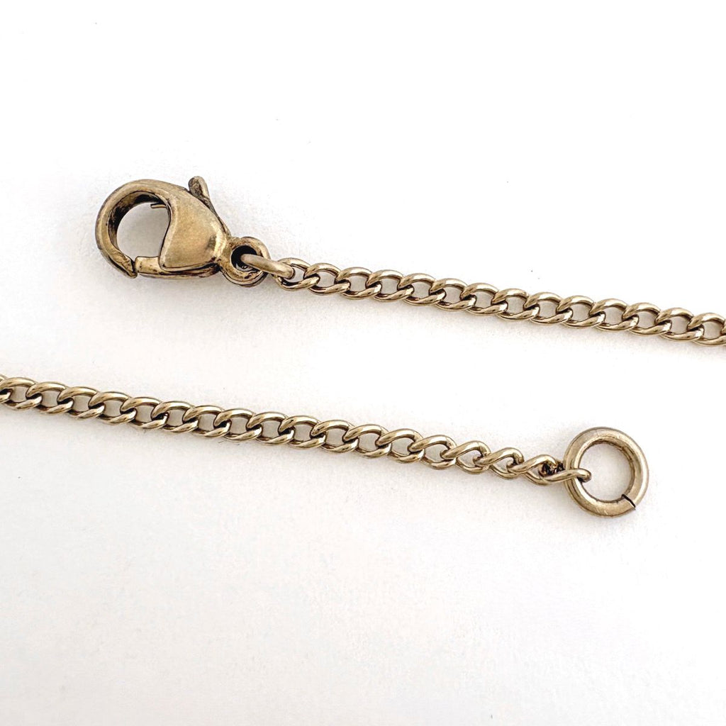 Chanel Necklace CC Logo Rhinestone Gold — view 3