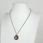 Chanel Necklace CC Logo Rhinestone Gold — view 7