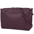 Bottega Veneta Shoulder Bag Intrecciato Leather Bordeaux