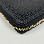 Gucci Wallet GG Marmont Double G Zip Around Leather Black — view 3